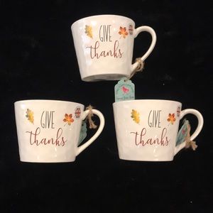 Brand new Harvest green studio set of 3 coffee cups